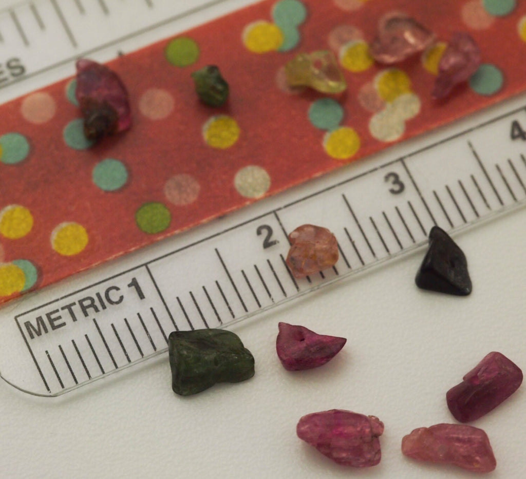 Multi Colored Mini to Small Tourmaline Chip Beads - 5 Grams - 100% Guaranteed Satisfaction