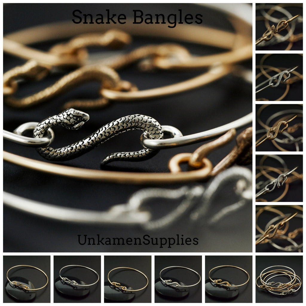 1 Cast Bronze Snake S-Hook Clasp - You Pick Style - Made in the USA - 100% Guarantee