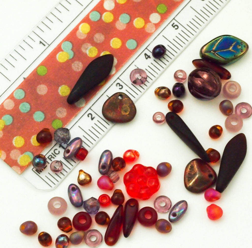 Vineyard Bead Mix - A Handpicked Soup of Miyuki Seed Beads and Czech Pressed Glass Beads