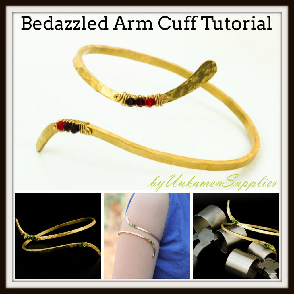 Bedazzled Brass Arm Cuff Tutorial