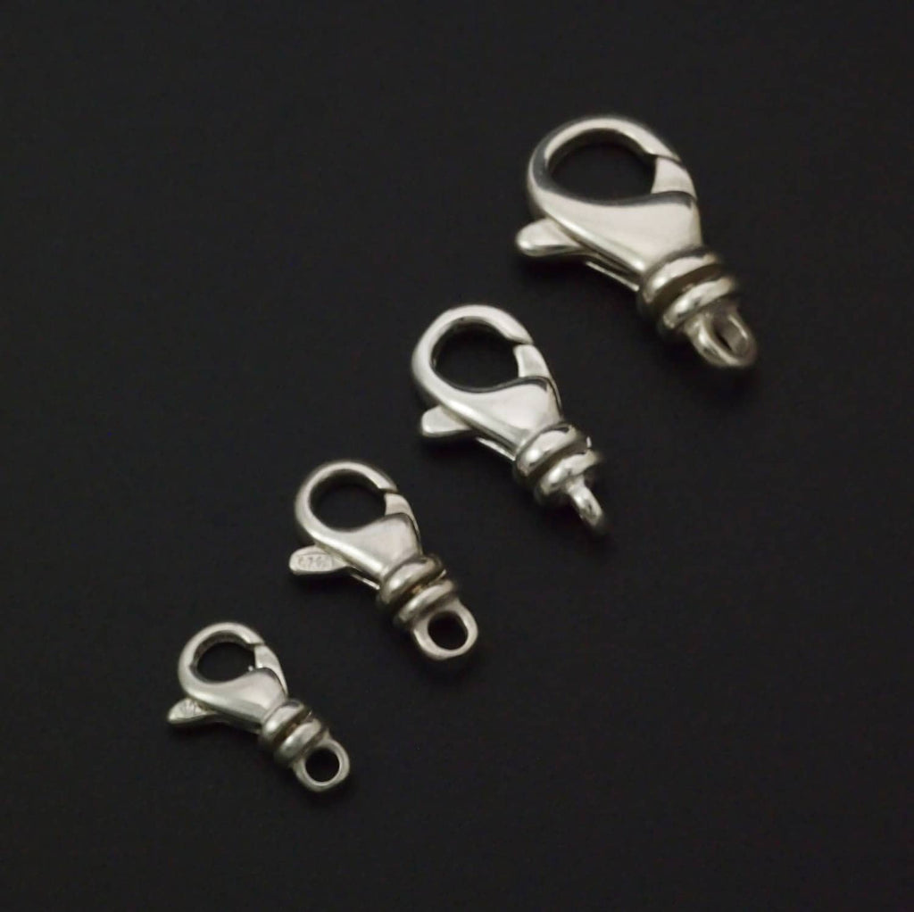 1 Sterling Silver Swivel Lobster Clasp - 11mm, 12mm, 14mm, 16mm, 19mm - Shiny or Antique - Best Commercially Made - 100% Guarantee