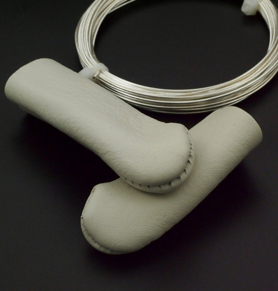 Leather Thumb and Finger Cots - Free Wire Sample Included - Full Grain Leather -  Select 1 or More to Protect Multiple Fingers