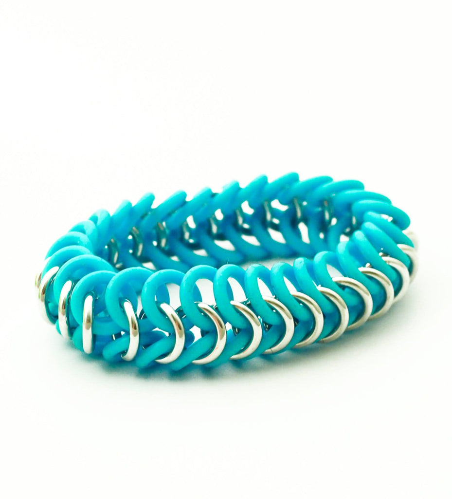 European 4 in 1 Bracelet Kit - Custom Rubber Chainmaille - Economical, Fun and Easy in Neon and More
