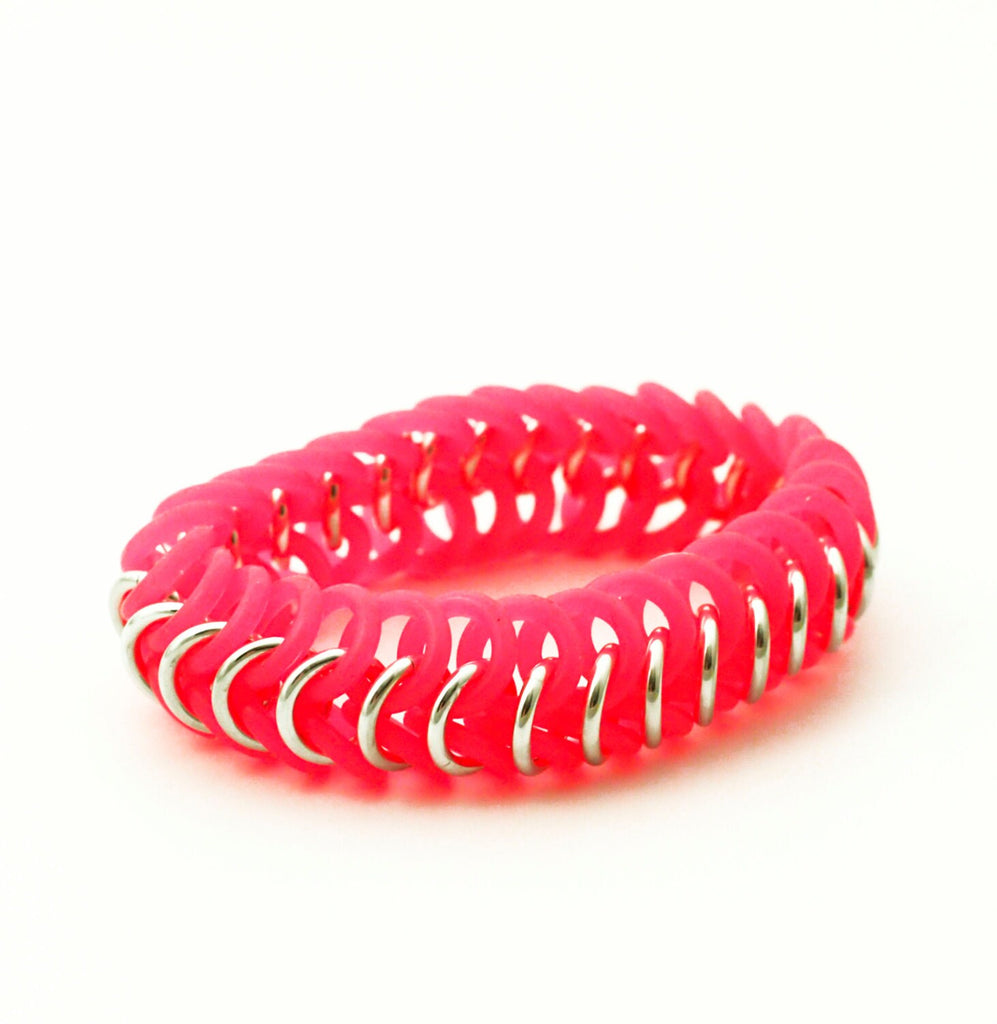 European 4 in 1 Bracelet Kit - Custom Rubber Chainmaille - Economical, Fun and Easy in Neon and More