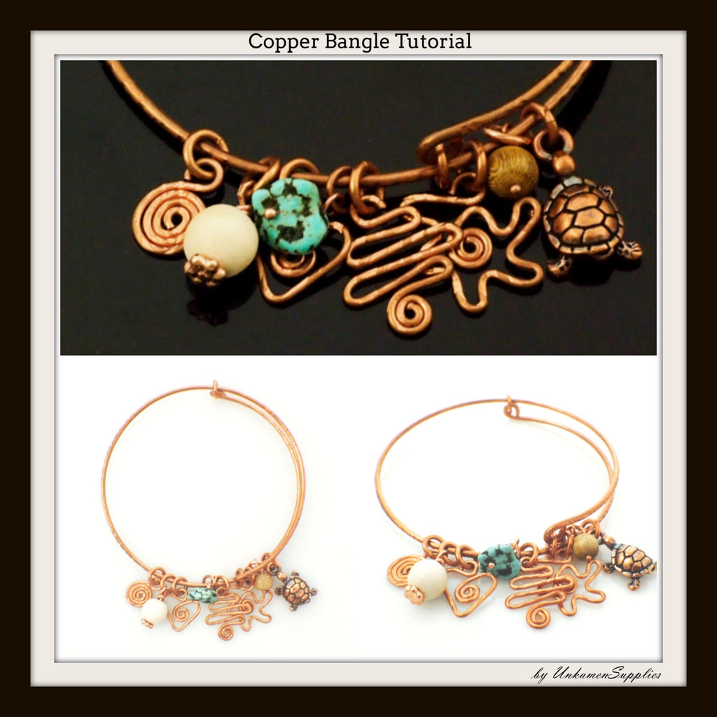 Copper Bangle Tutorial - Wire Wrapping, Texturing, Forging and Forming