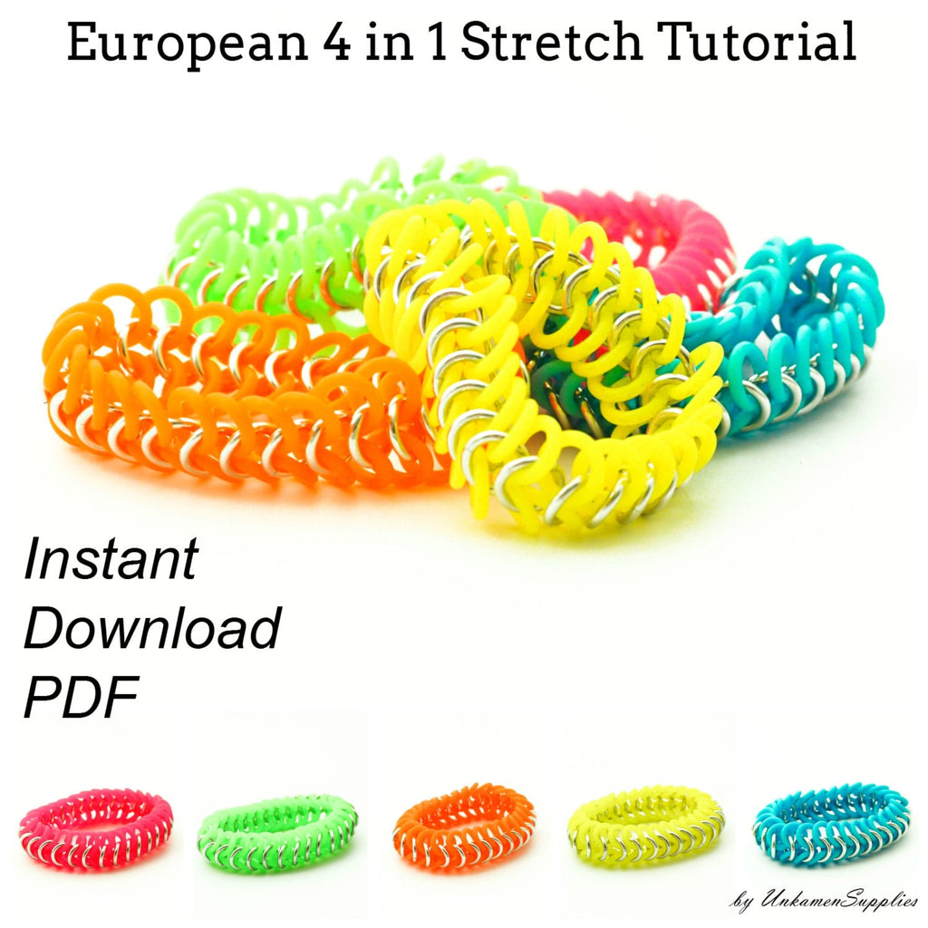 PDF Jewelry Tutorial - European 4 in 1 Stretch Bracelet Instructions