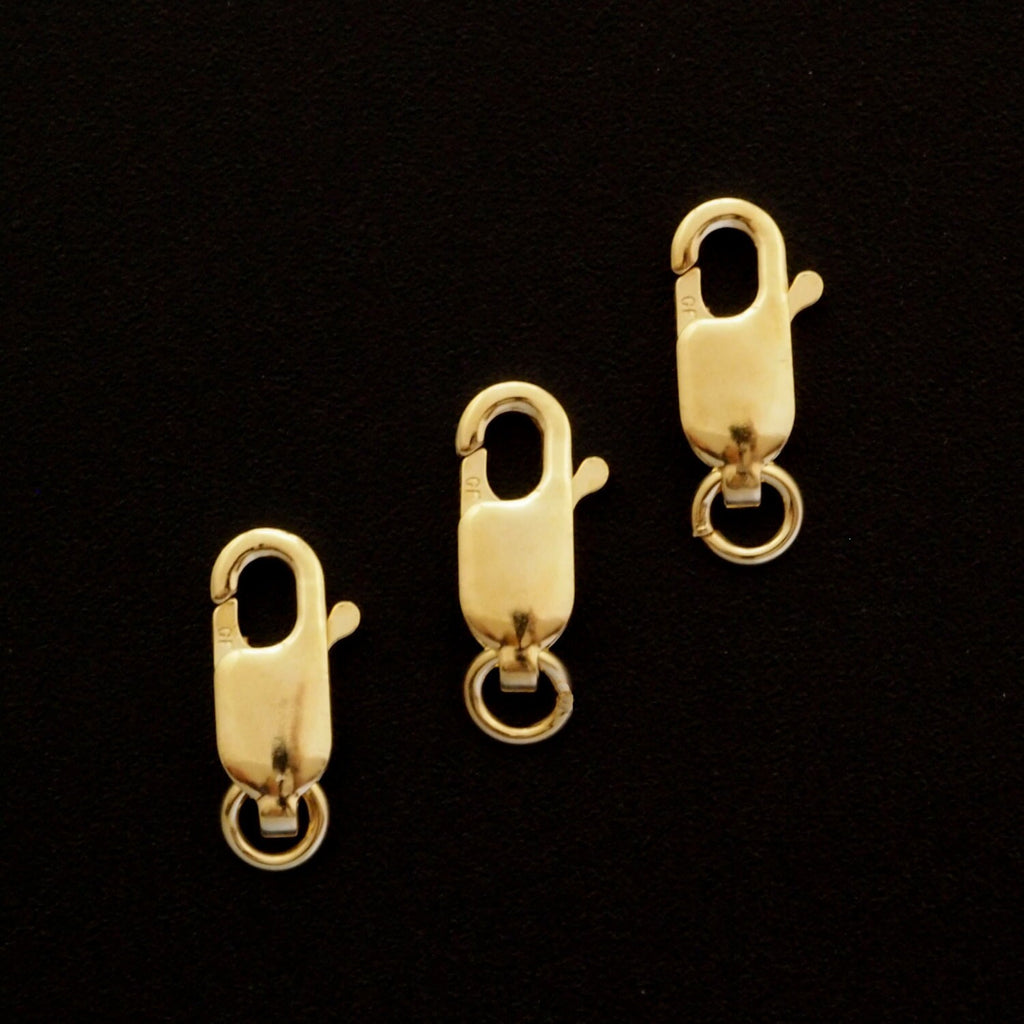 1 14kt Yellow Gold Filled Lobster Clasp - Flat Oval in 10mm, 12mm, 14mm, 16mm