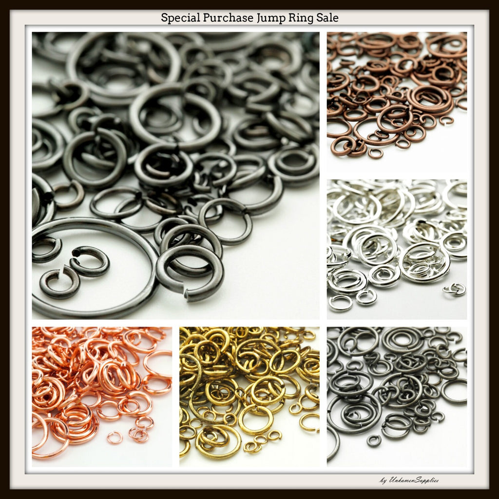 100 Economical Silver Plate Jump Rings - Special Purchase in 17, 18, 20, 21, 22, 24 gauge - 100% Guarantee