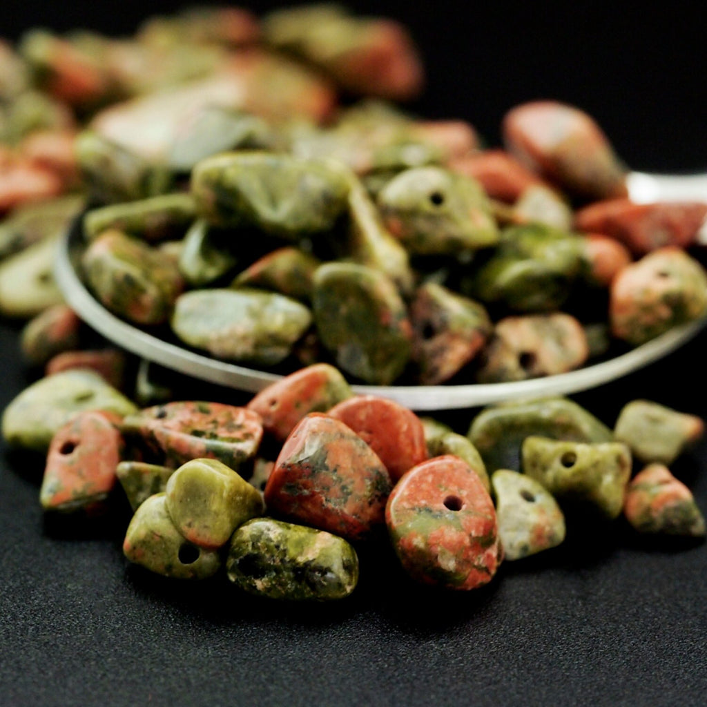 Chip Beas 100 - Unakite Chip Beads - 24 Grams - 100% Guaranteed Satisfaction ...
