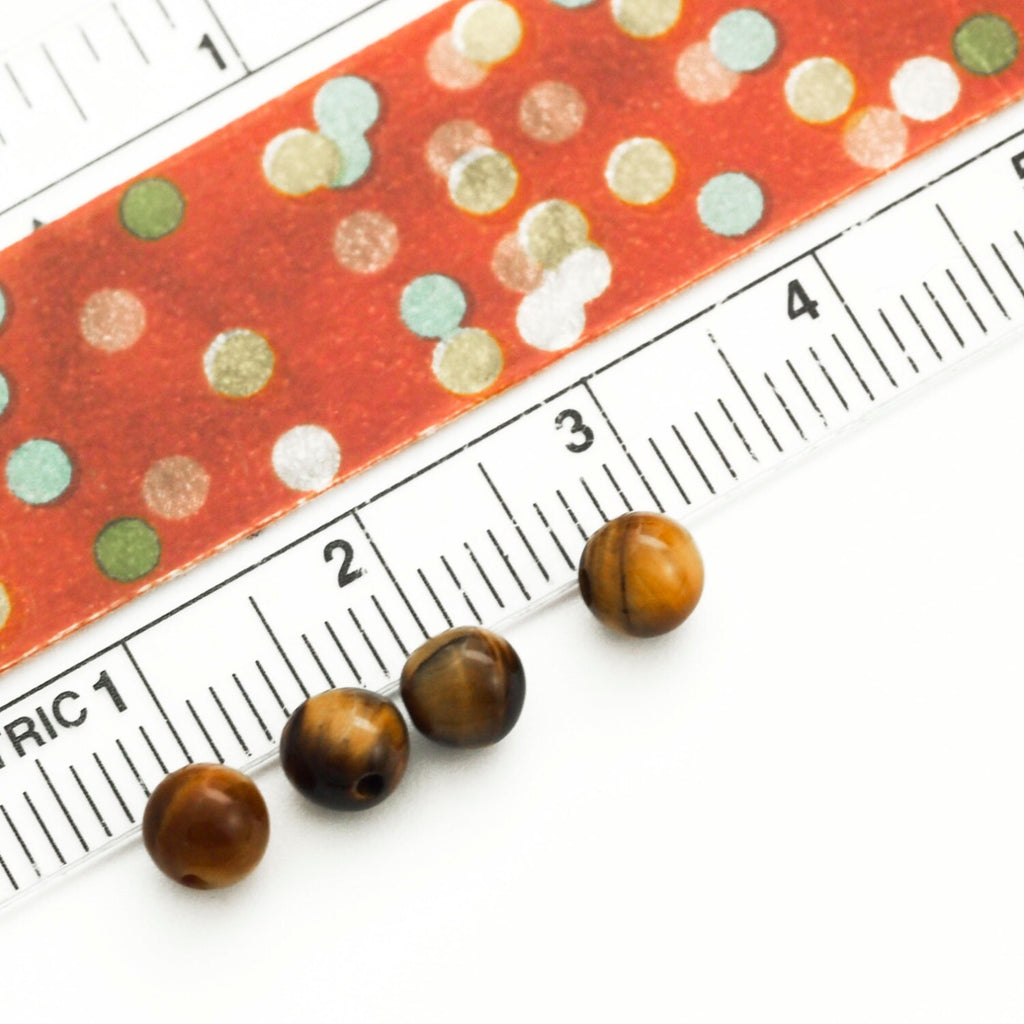15 - Grade A 4mm Round Tigereye Beads - 100% Guaranteed Satisfaction