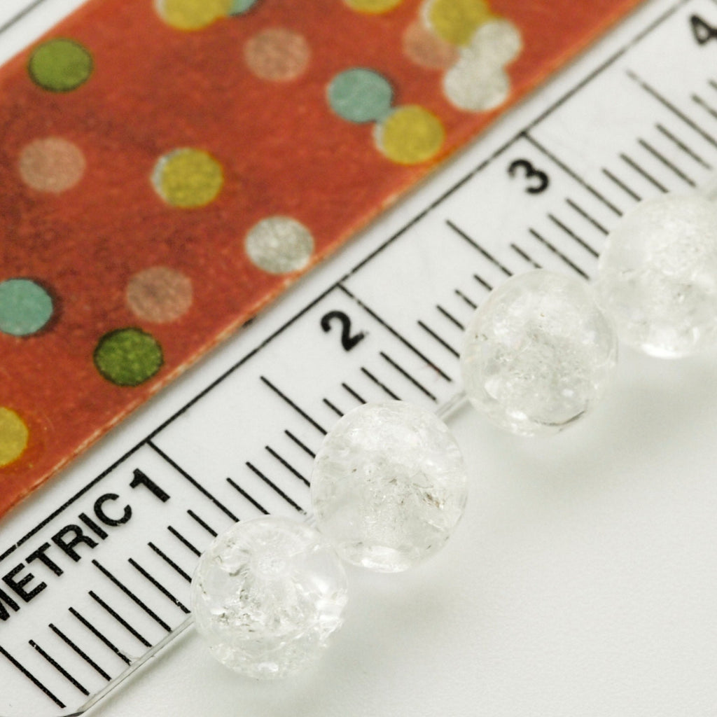 40 - 6mm Round Crystal Crackle Czech Beads - 100% Guarantee