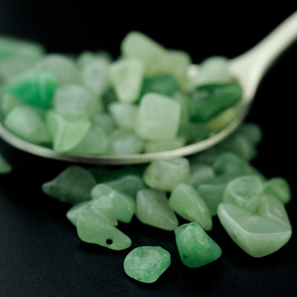 100 - Green Aventurine Chip Beads - 24 Grams - 100% Guarantee