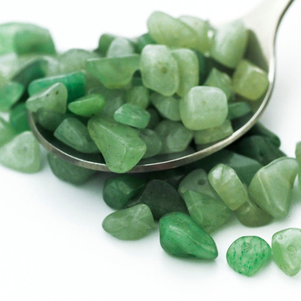 100 - Green Aventurine Chip Beads - 24 Grams - 100% Guarantee