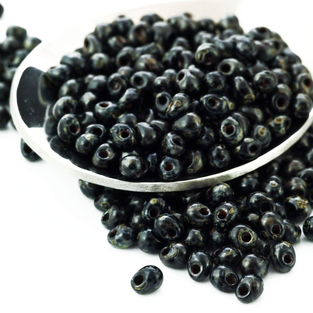 Black Picasso Miyuki Fringe Seed Beads - 12, 24 or 48 grams - 100% Guarantee