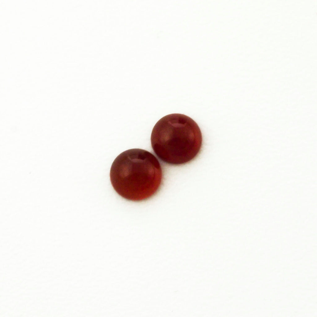 Carnelian Round Calibrated Cabochon Stones - 3mm, 4mm, 5mm, 6mm, 8mm, 10mm, 12mm, 16mm, 20mm