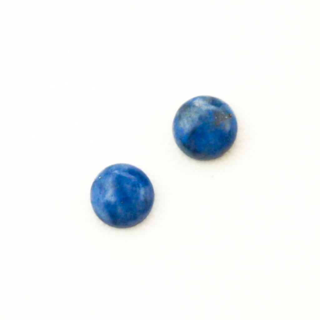 1 Denim Lapis Round Cabochon Stone - Grade A - 4mm, 5mm , 6mm, 8mm, 10mm, 12mm