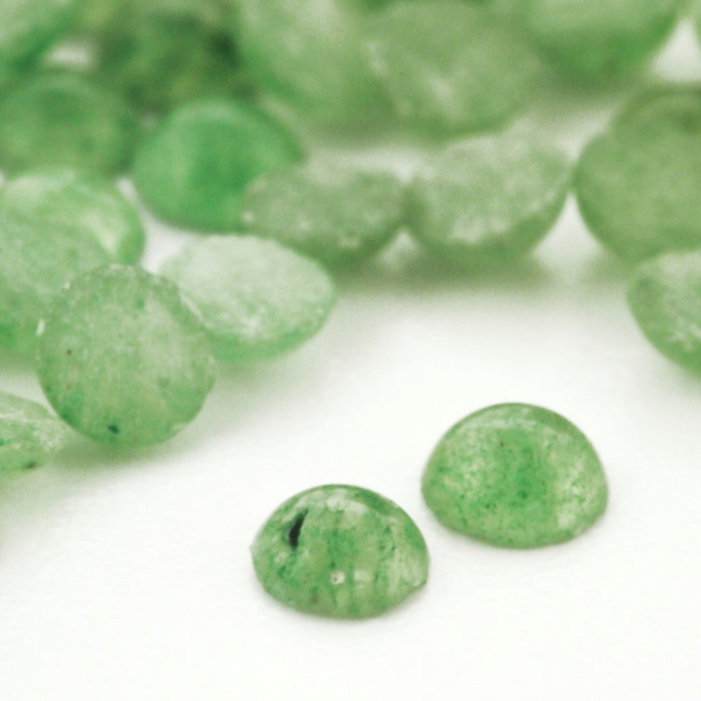 Aventurine Round Calibrated Cabochon Stones - 4mm, 5mm, 6mm, 8mm, 10mm, 12mm