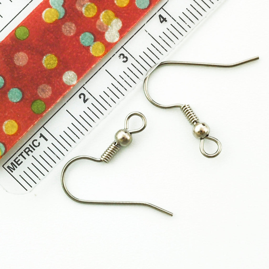 10 pairs Surgical Steel Ear Wires - Basic Bead and Coil