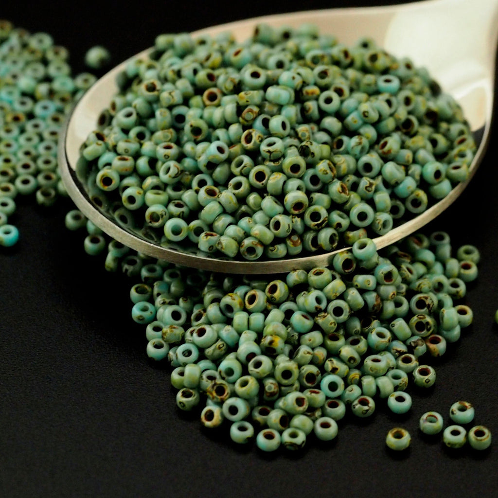Turquoise Blue Picasso Miyuki Seed Beads - 11/0 - 100% Guarantee