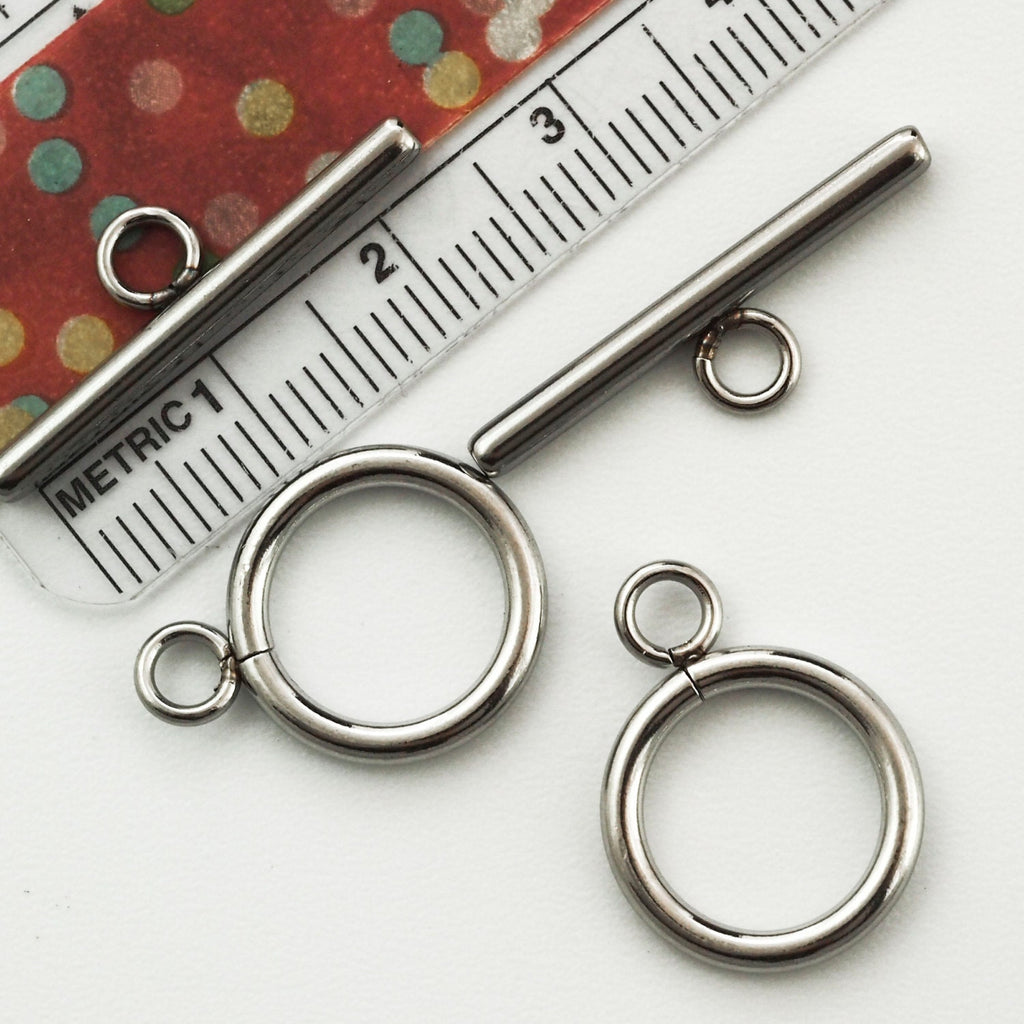 1 Simple Stainless Steel Toggle Clasp - 17mm or 20mm - 100% Guarantee