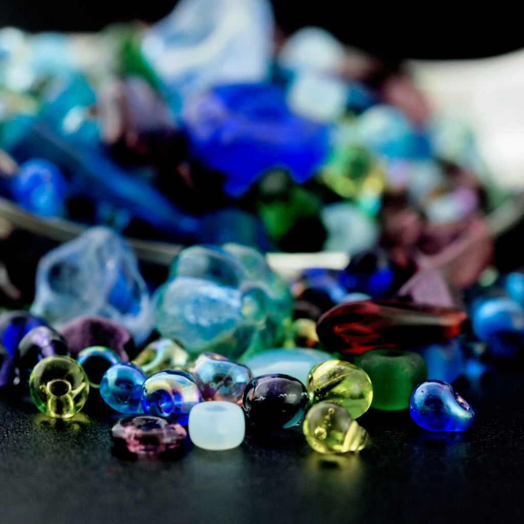 Gem Tones Bead Mix - A Soup of Japanese Seed Beads and Czech Pressed Glass Beads