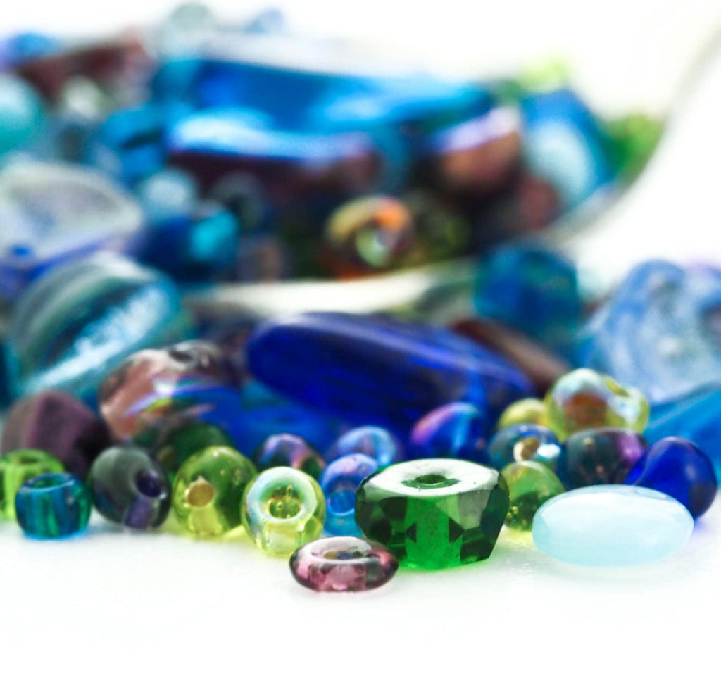 Gem Tones Bead Mix - A Soup of Japanese Seed Beads and Czech Pressed Glass Beads