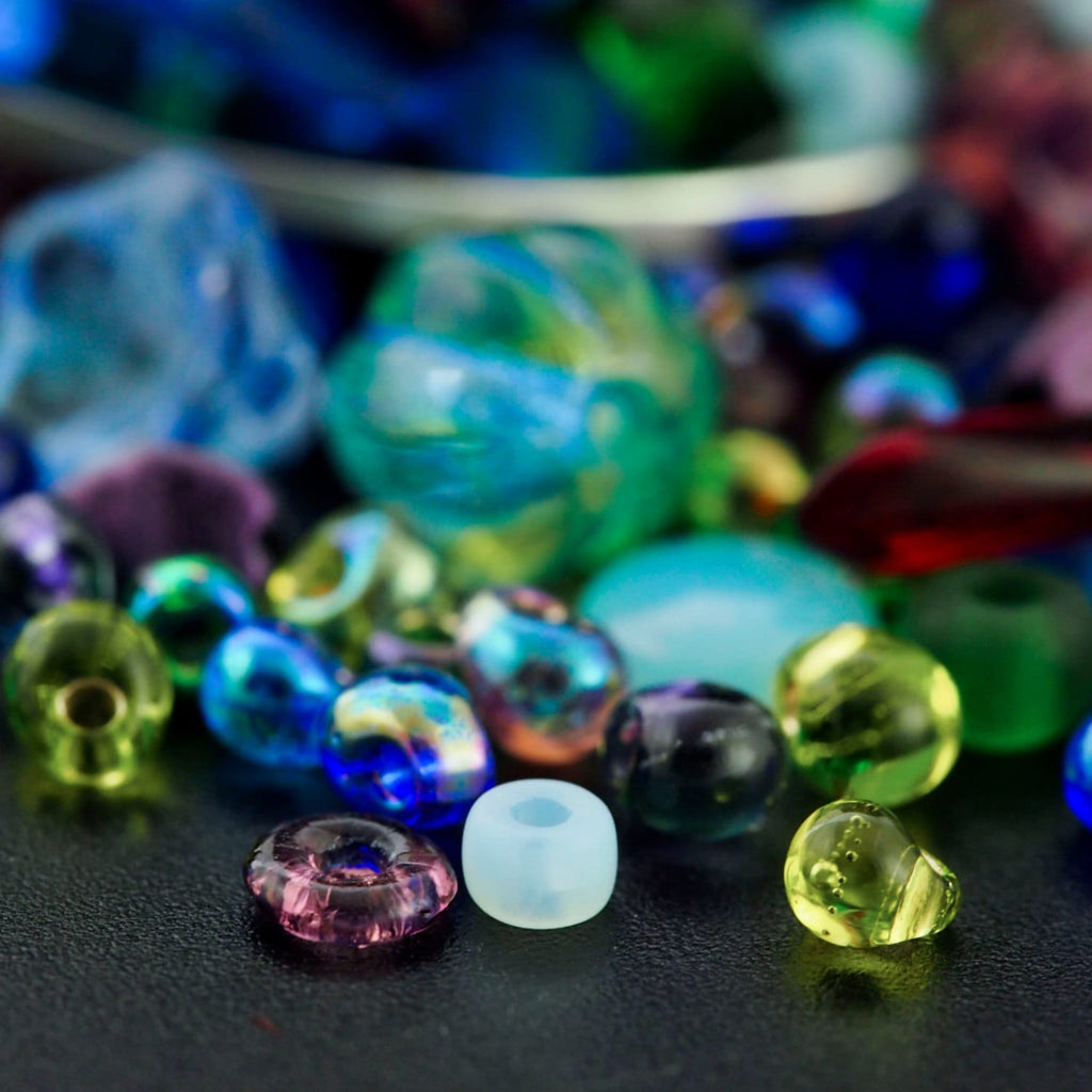 Gem Tones Bead Mix - A Soup of Japanese Seed Beads and Czech Pressed Glass Beads