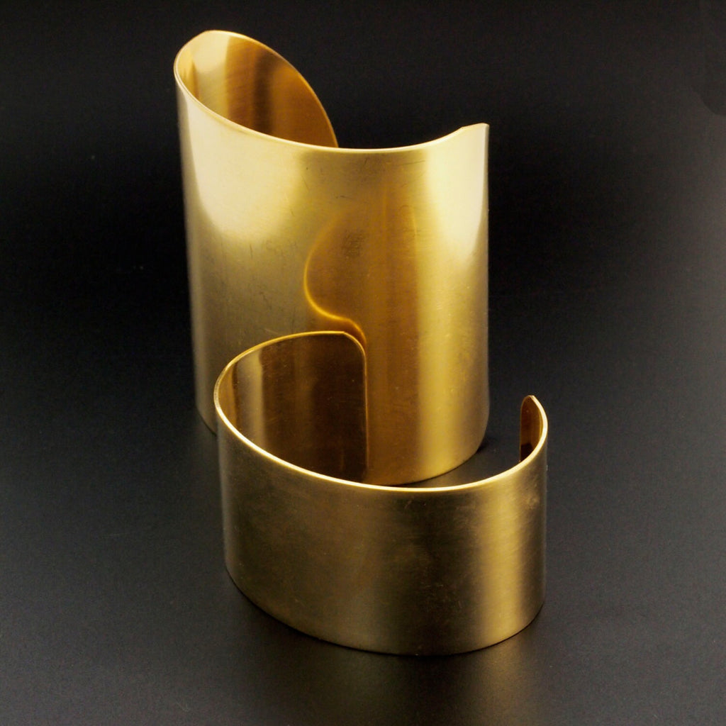 Bangle Cuff Bases in Rich Low Brass - 7 Sizes to Choose From 6.25mm - 75mm