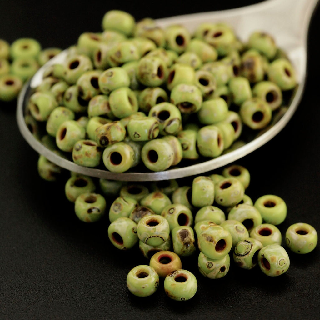 Chartreuse Picasso Miyuki 6/0 Seed Beads - 100% Guarantee
