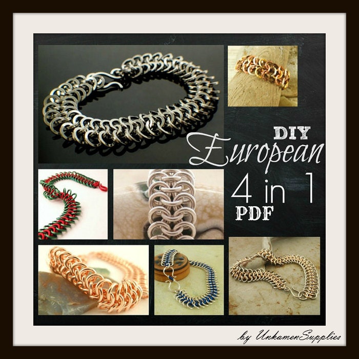 PDF European 4 in 1 Chainmaille Jewelry Tutorial