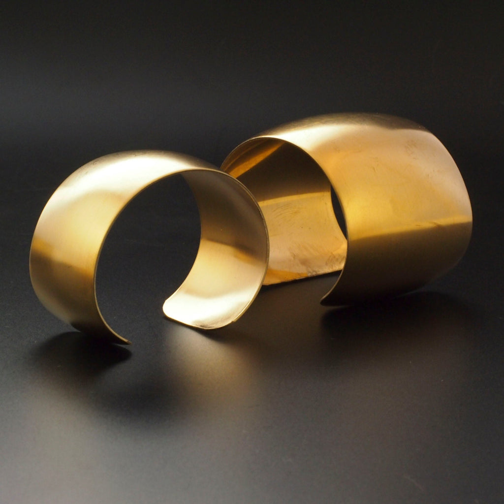 Domed Bangle Cuff Bases in Rich Low Brass - 4 Sizes to Choose From 18.75mm - 50mm