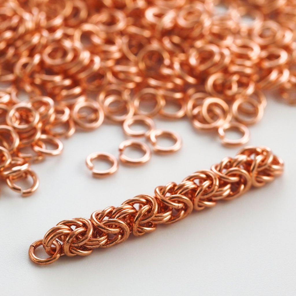 100 Half Hard Copper Jump Rings - 20 gauge 4.4mm OD - Best Commercially Made