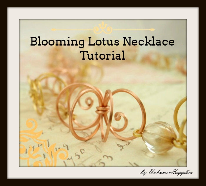 PDF Blooming Lotus Tutorial - As Seen in The Best of Step by Step Jewelry Magazine by Leah Helmrich - Necklace, Earrings and Bracelet