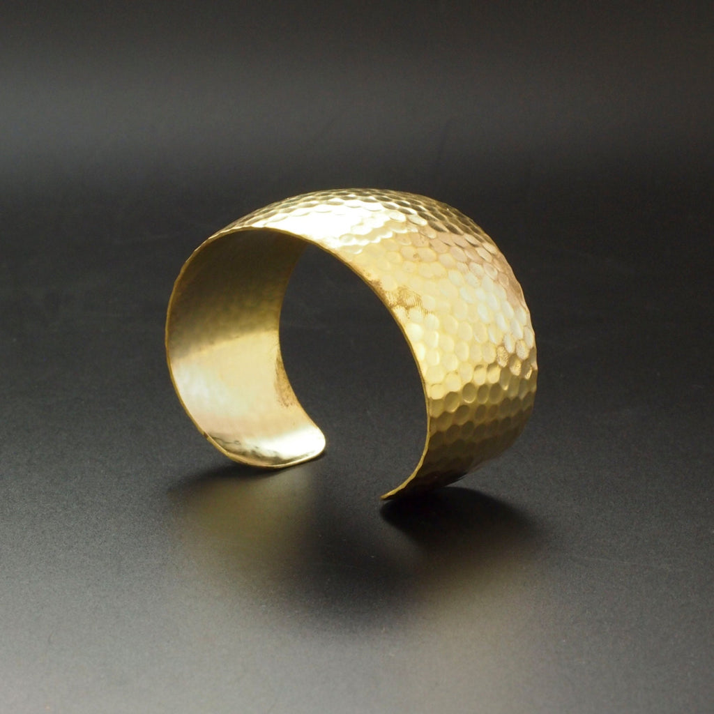 Domed and Hammered Bangle Cuff Bases in Rich Low Brass - 3 Sizes to Choose From 18.75mm - 50mm