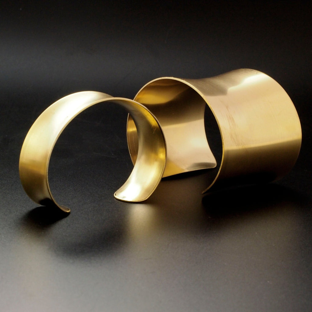 Concave Bangle Cuff Bases in Rich Low Brass - 4 Sizes to Choose From 18.75mm - 50mm